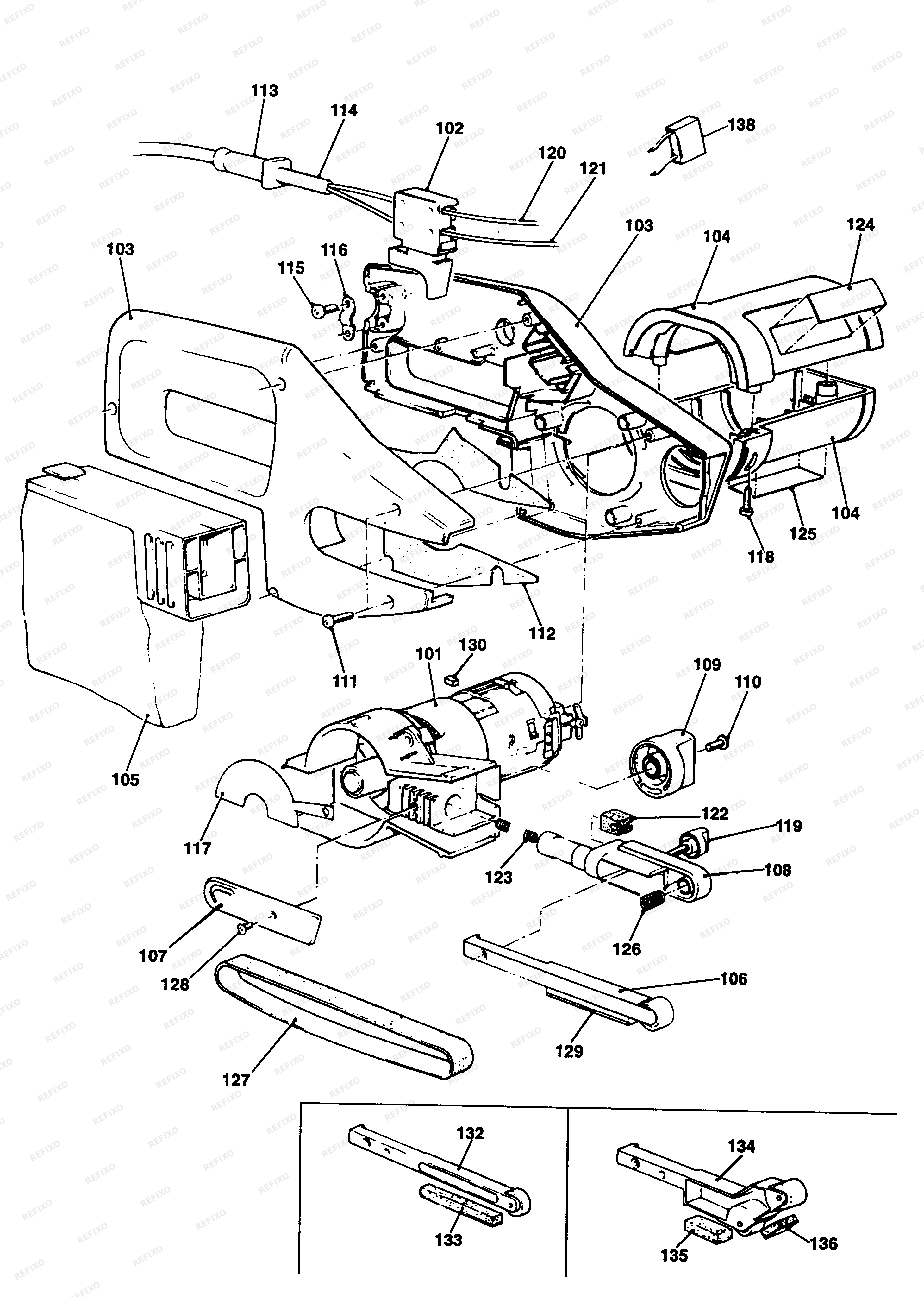 Black&Decker ЭЛЕКТРИЧЕСКИЙ НАПИЛЬНИК KA290 — схема запчастей