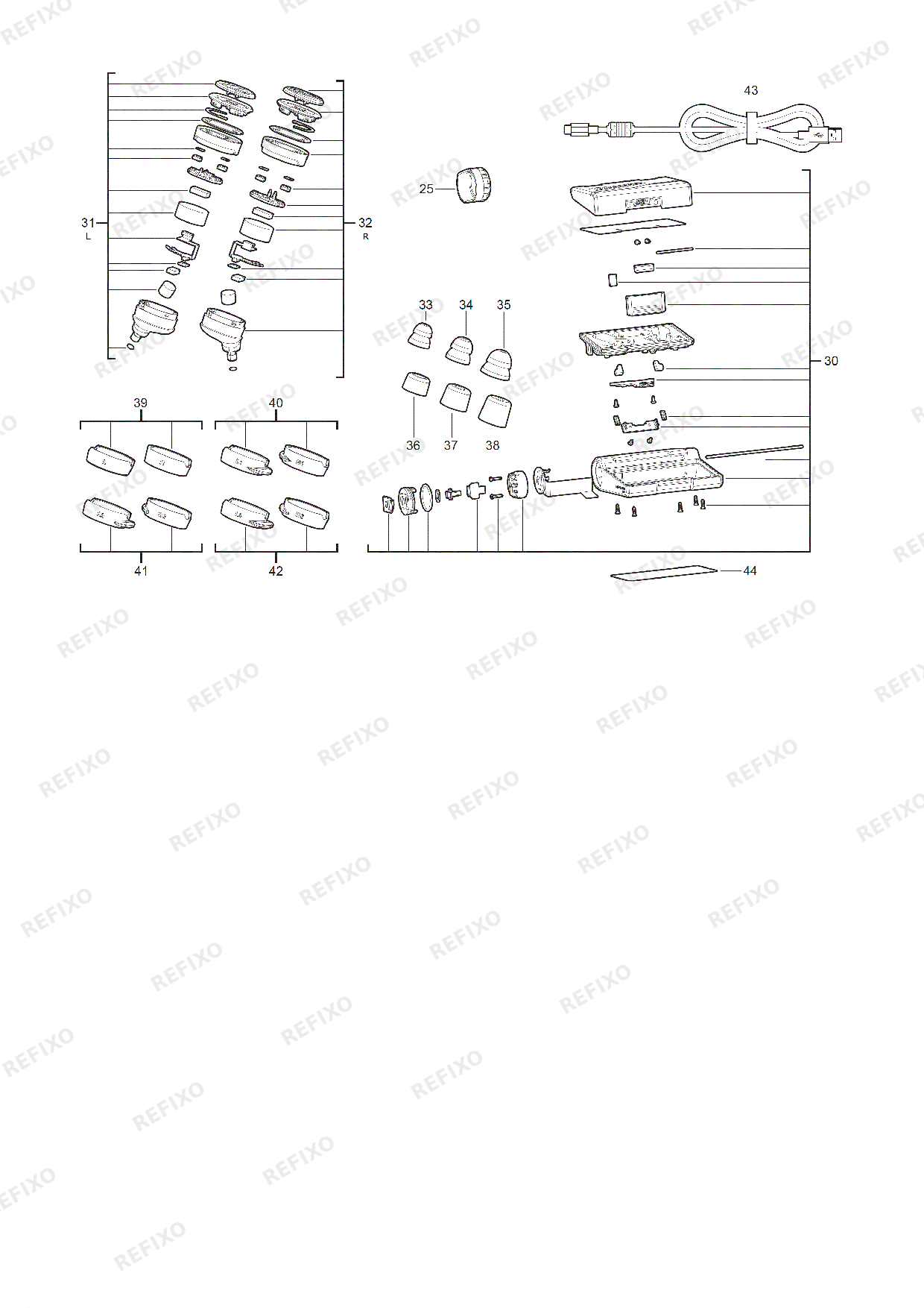 Деталировка MILWAUKEE L4RLEPB 301 4933478750 4000497177 — схема запчастей в разборе