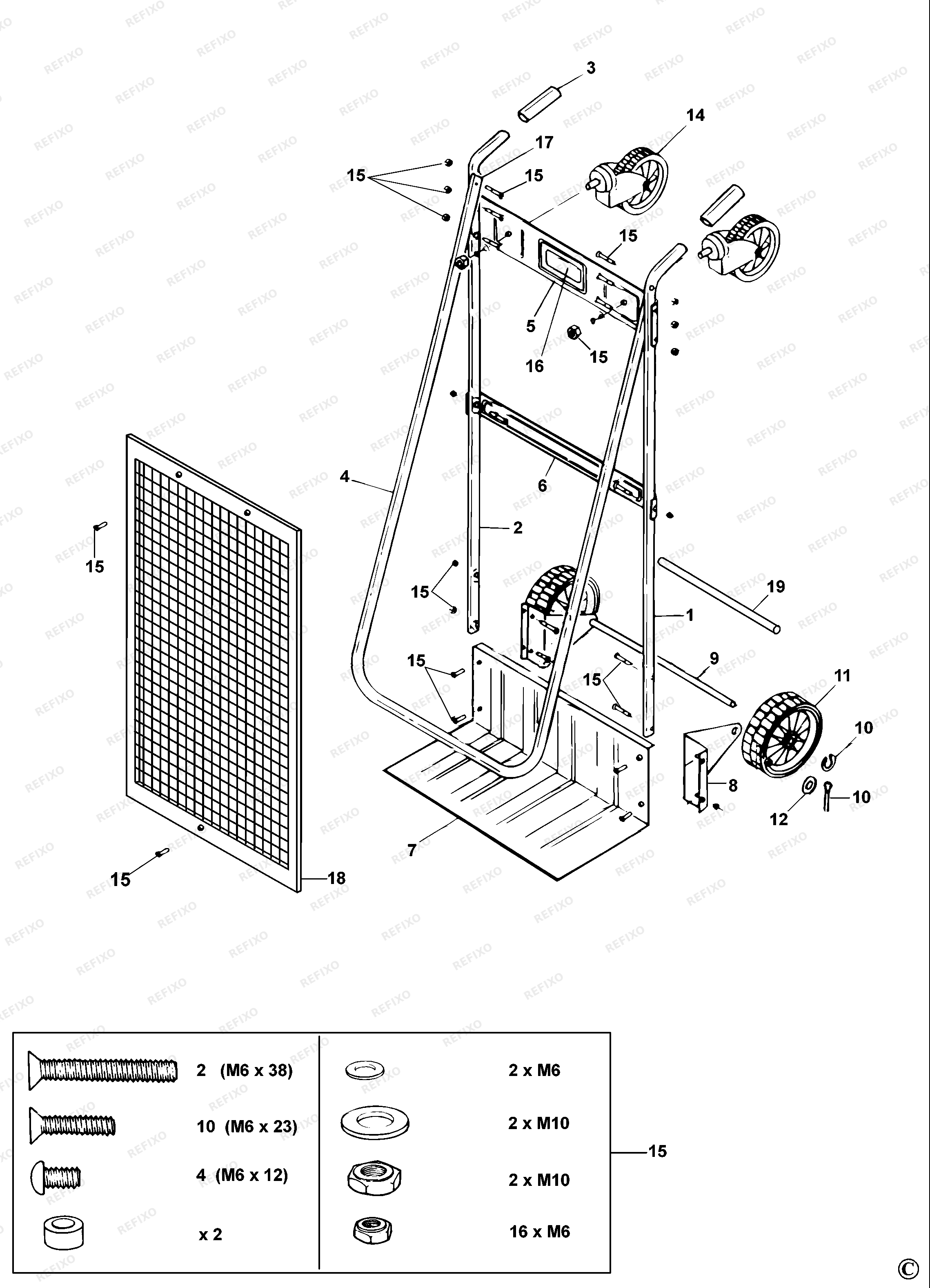 Black&Decker ТЕЛЕЖКА A9085 — схема запчастей