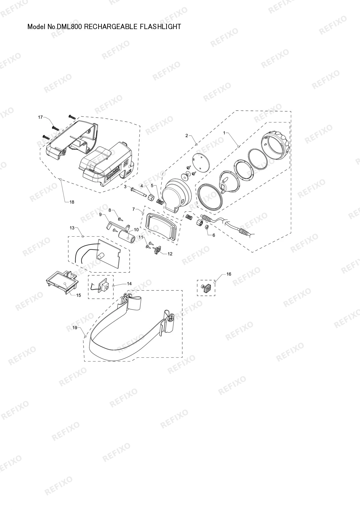 Деталировка MAKITA DML800 — схема запчастей в разборе