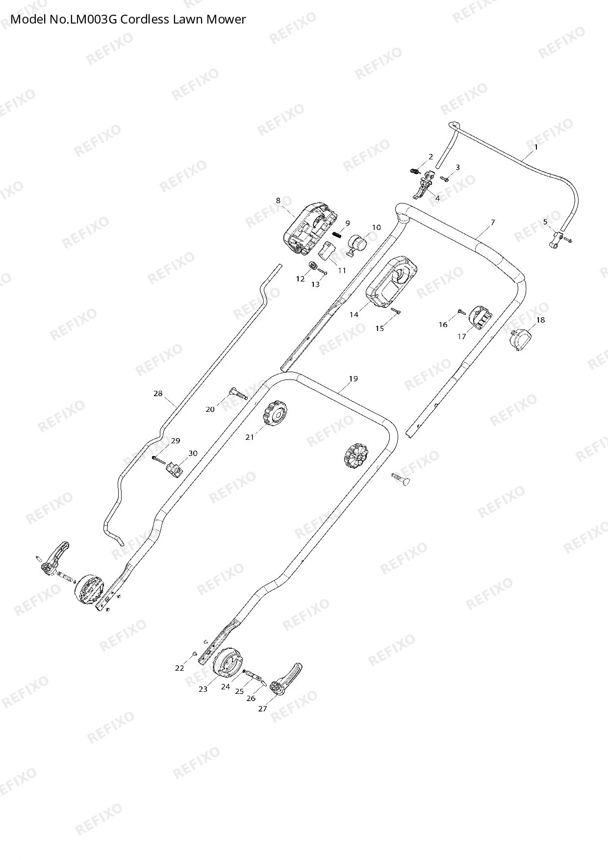Деталировка MAKITA LM003G — схема запчастей в разборе