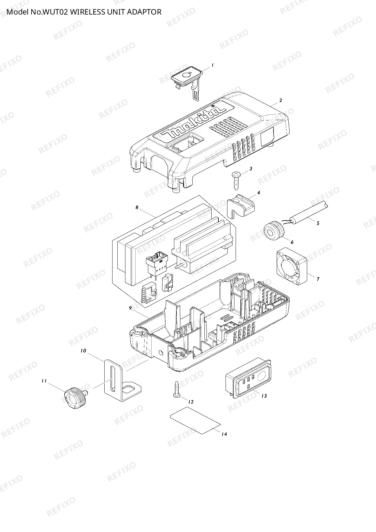 Деталировка MAKITA WUT02 — схема запчастей в разборе