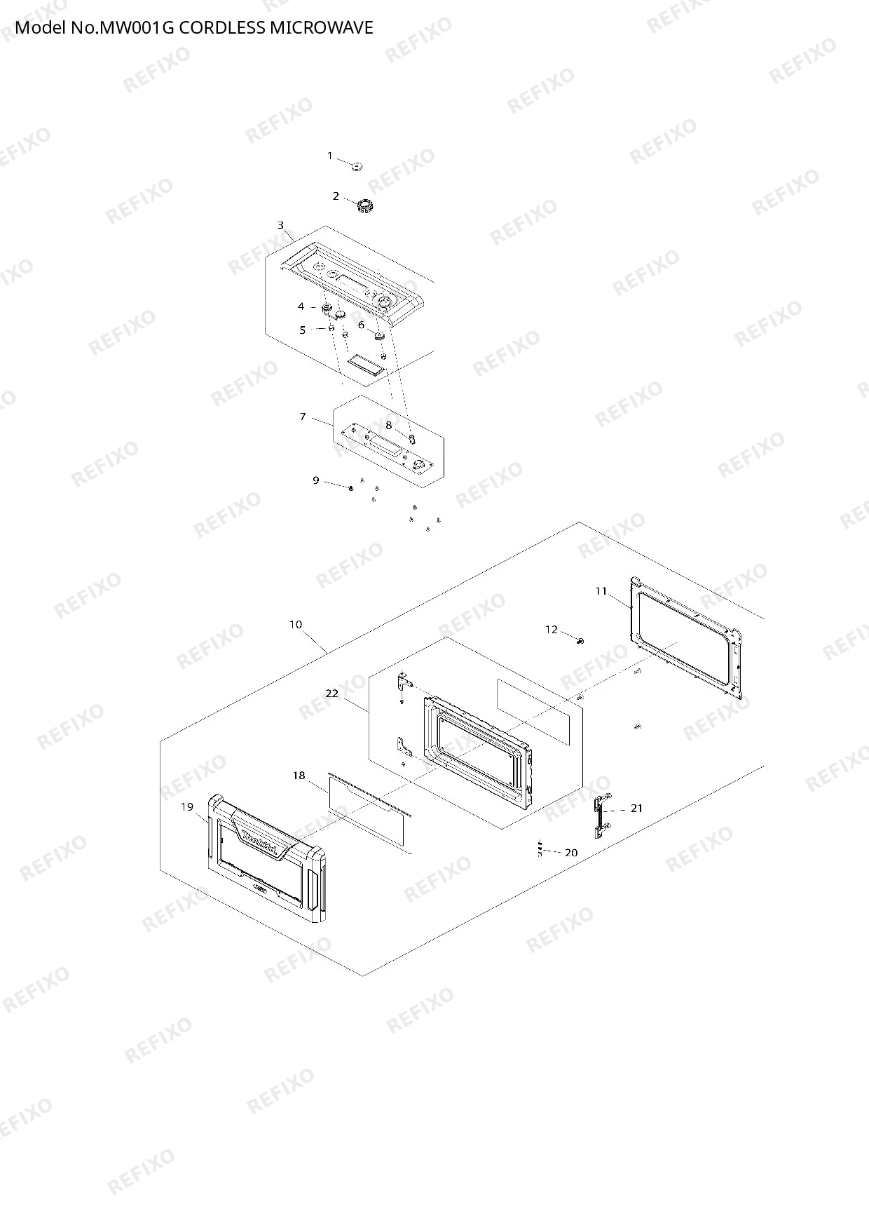 Деталировка MAKITA MW001G — схема запчастей в разборе