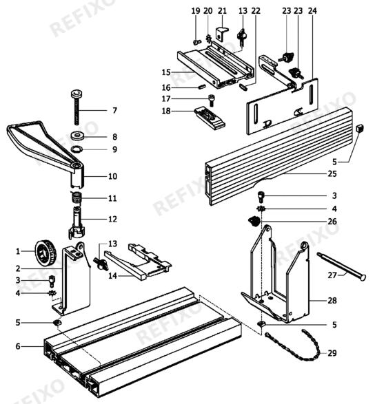 Деталировка Festool SE-HL - Stationär-Einrichtung 485017 — схема запчастей в разборе
