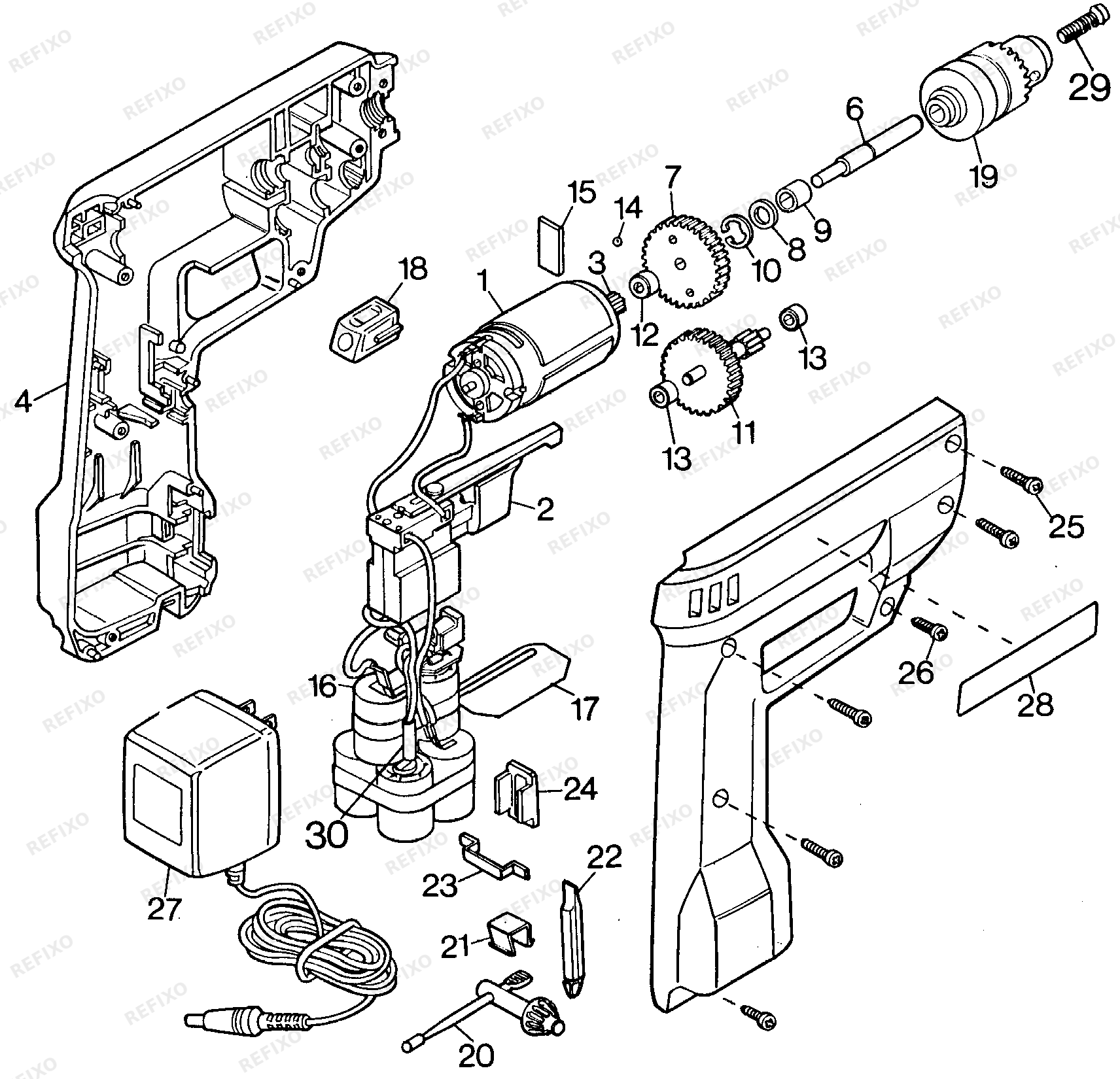 Black&Decker CDLS.DRILL -AUST/SWITZ 9013-32 — схема запчастей