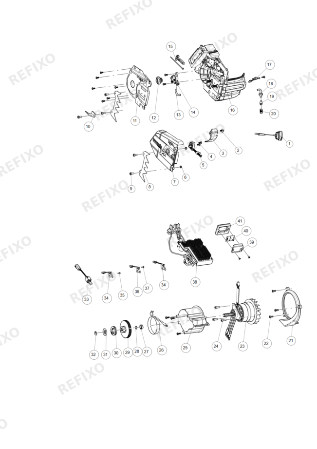 Деталировка Greenworks 2009707-Exploded view Дата производства до 01-03-2026 — схема запчастей в разборе