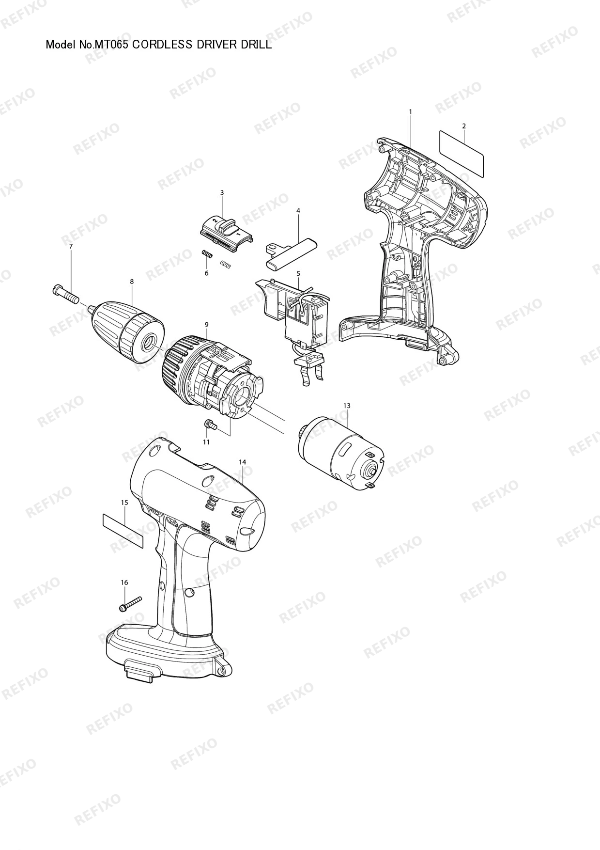 Деталировка MAKITA MT065 — схема запчастей в разборе