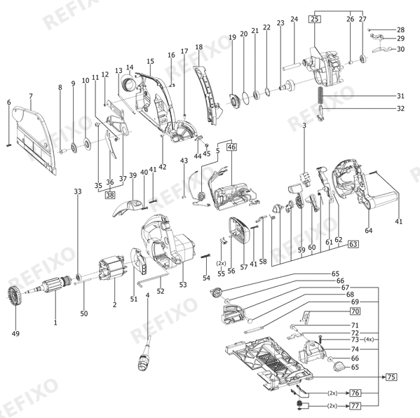 Деталировка Festool TS 55 Q-FS - Tauchsäge 561169 — схема запчастей в разборе