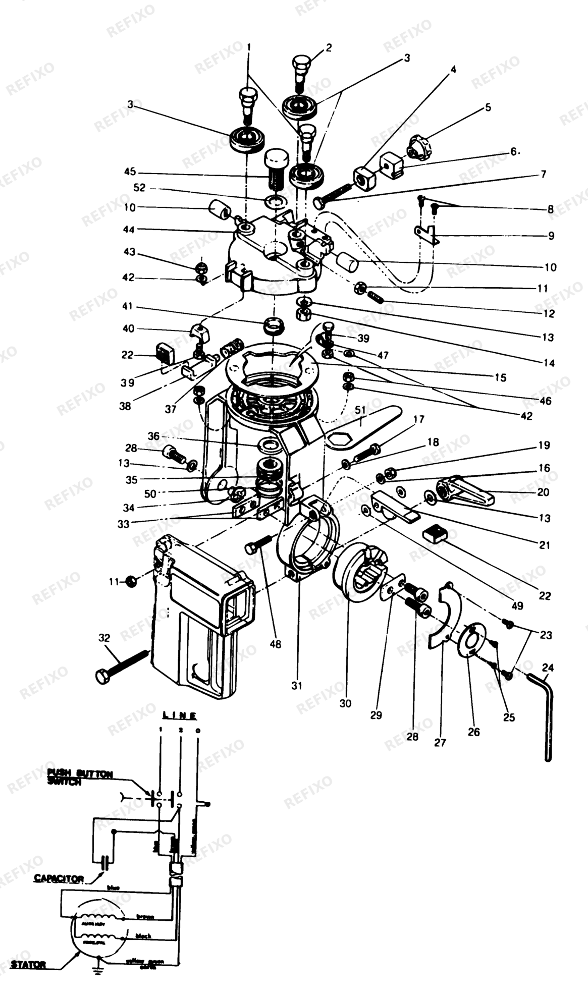 Деталировка DeWalt DW320-----C-XJ TYPE 1 STROMGENERATOR DW320-----C-XJ DW320-----C — схема запчастей в разборе
