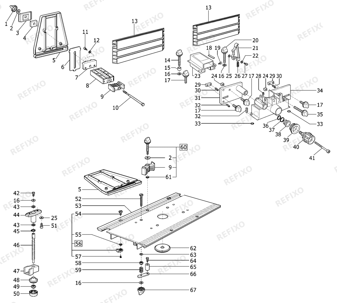 Деталировка Festool BASIS 6 A 492505 — схема запчастей в разборе
