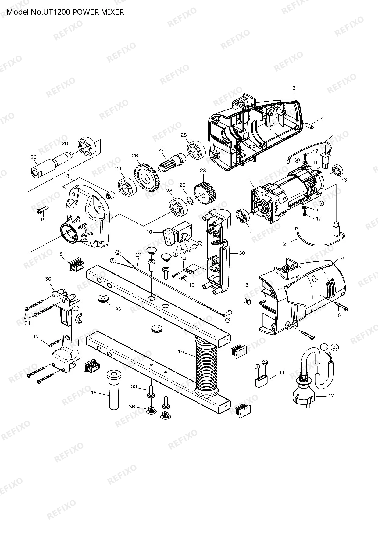 Деталировка MAKITA UT1200 — схема запчастей в разборе