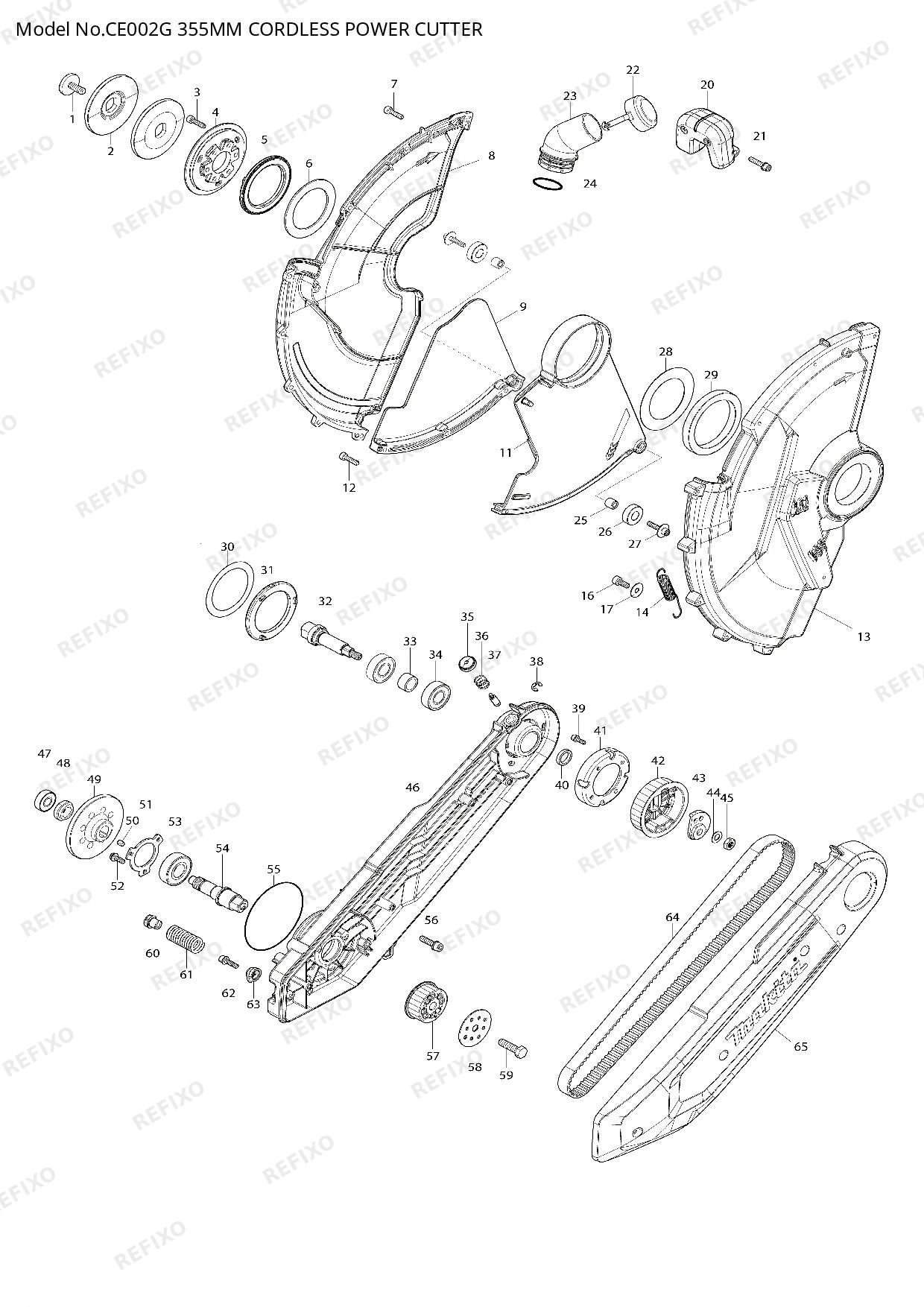 Деталировка MAKITA CE002G — схема запчастей в разборе