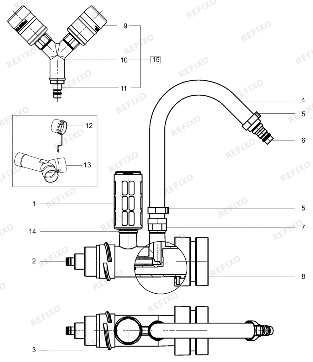 Деталировка Festool IAS 2-Doppelanschluss IAS 2-DA-CT - Dieser Artikel 496929 — схема запчастей в разборе