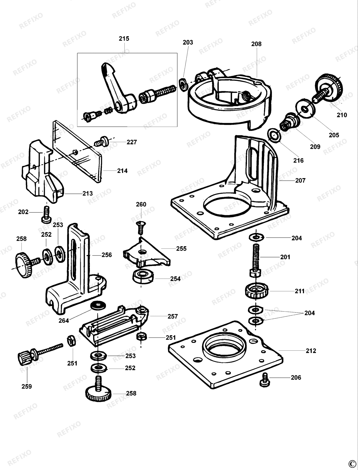 Деталировка DeWalt DW6705-XJ TYPE 1A TRIMMER, FESTE BODEN DW6705-XJ DW6705 — схема запчастей в разборе