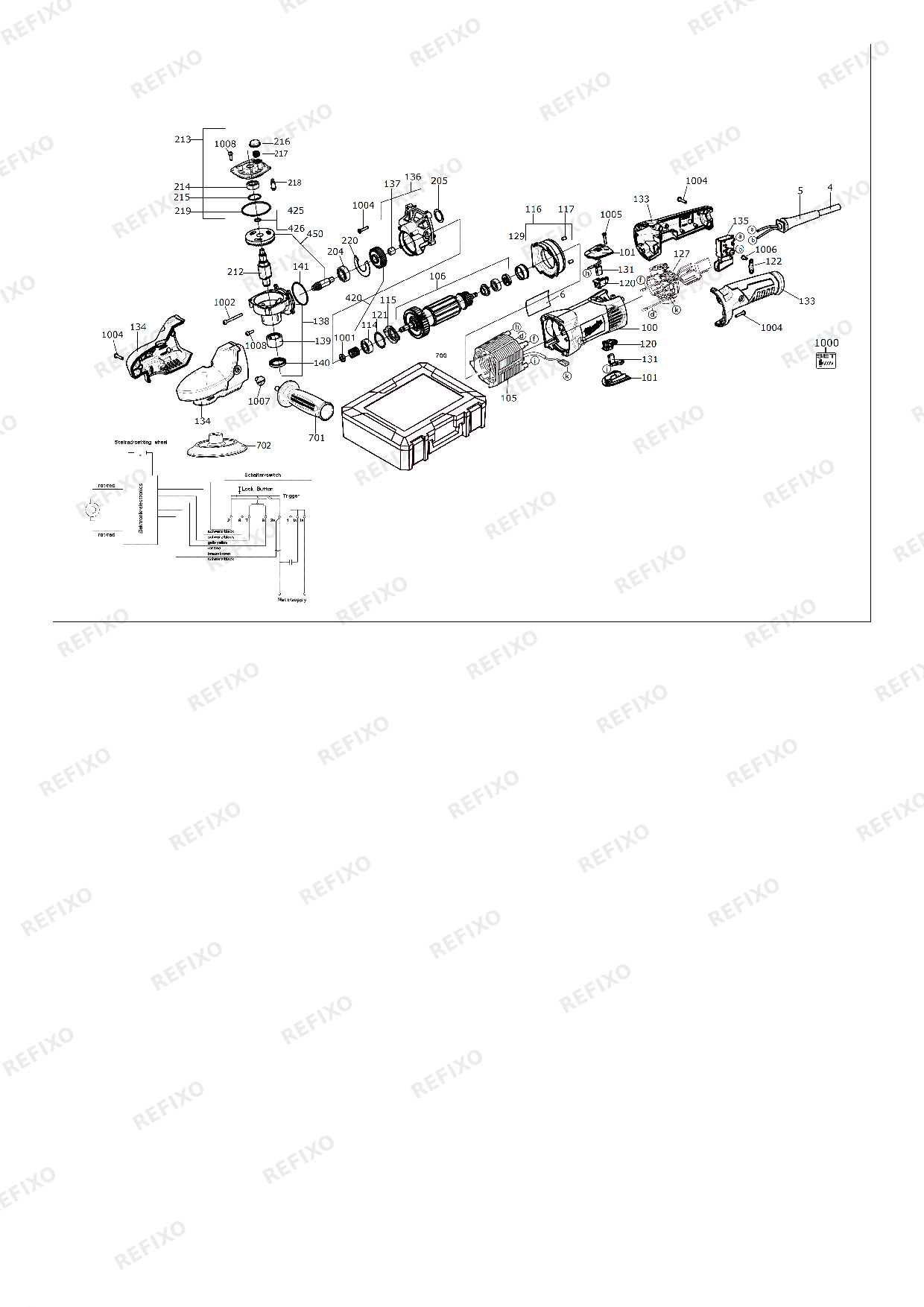 Деталировка MILWAUKEE AP14 2 200 E 4933432800 4000463176 — схема запчастей в разборе