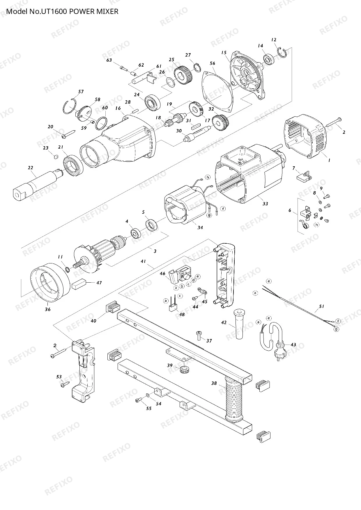 Деталировка MAKITA UT1600 — схема запчастей в разборе
