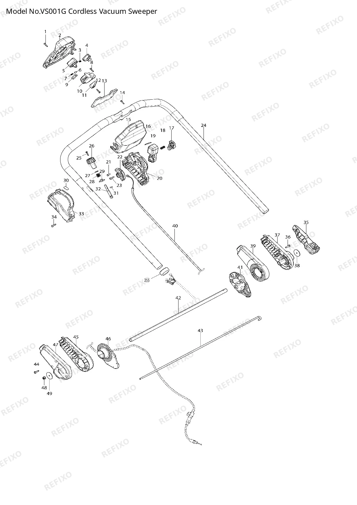 Деталировка MAKITA VS001G — схема запчастей в разборе