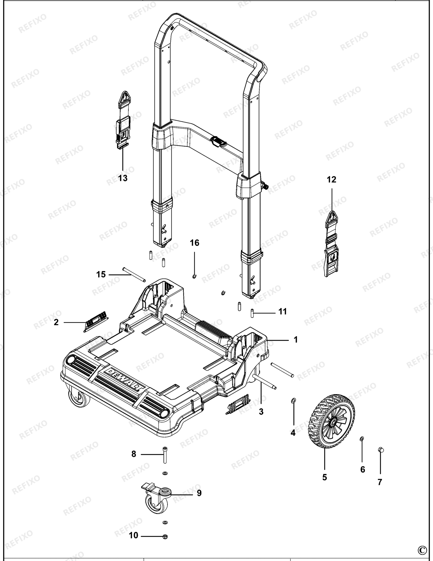 Деталировка DeWalt DWST1-71196-XJ TYPE 1 FOERDERER DWST1-71196-XJ DWST1-71196 — схема запчастей в разборе