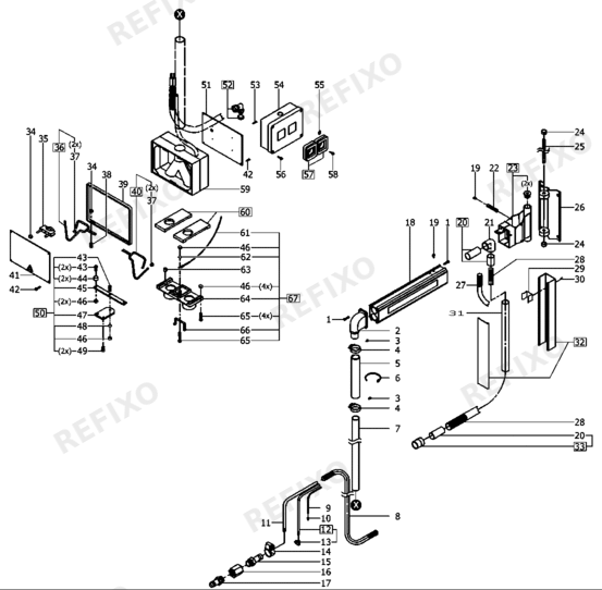 Деталировка Festool ASA 2500 EWDW - Absaugarm 583173 — схема запчастей в разборе