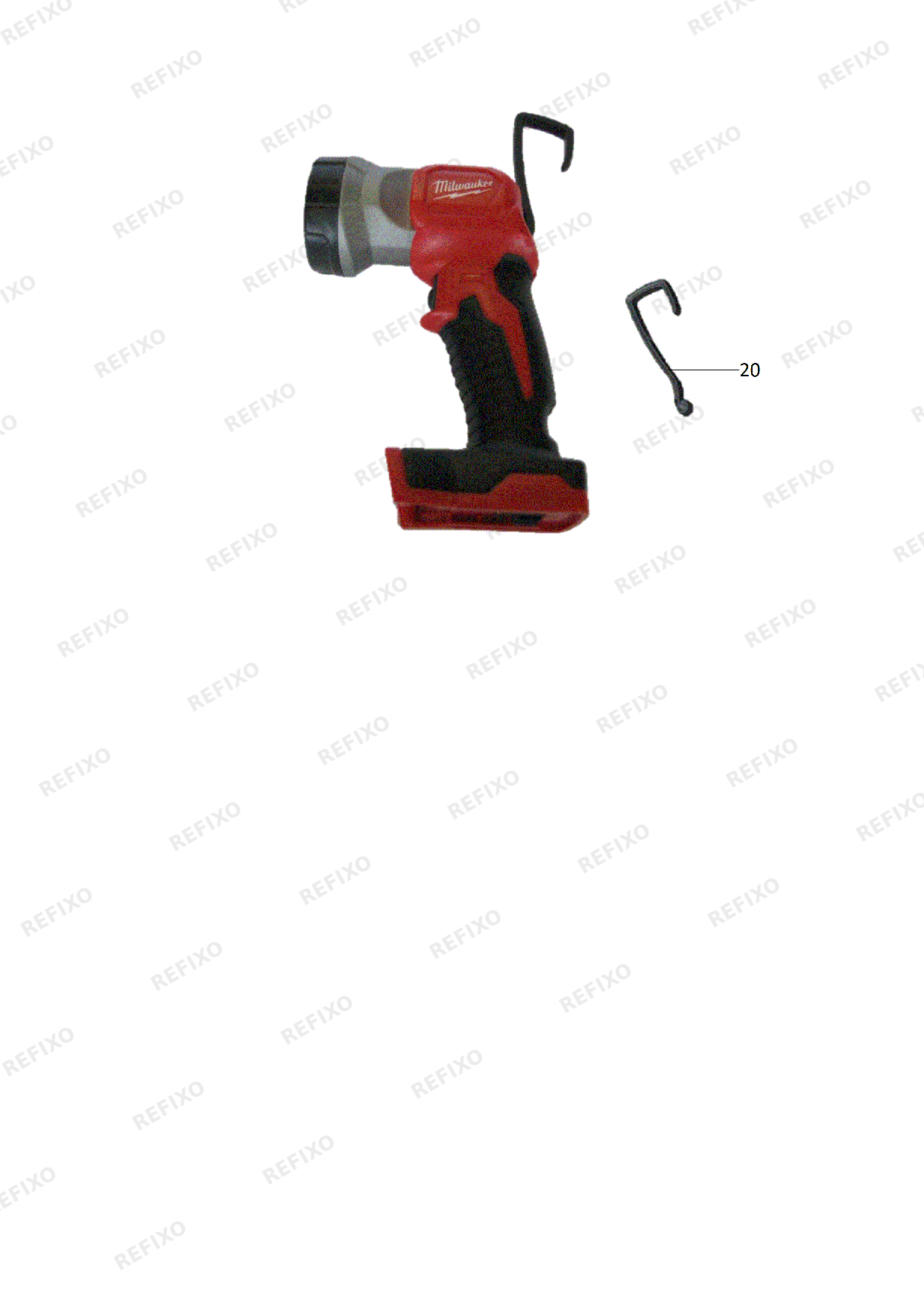 Деталировка MILWAUKEE M18TLED 4932430361 4000446440 — схема запчастей в разборе