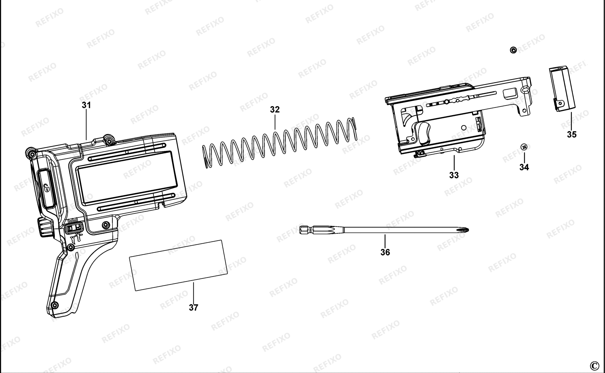Деталировка DeWalt DCF6202-QW TYPE 1 ZUBEHOR DCF6202-QW DCF6202 — схема запчастей в разборе