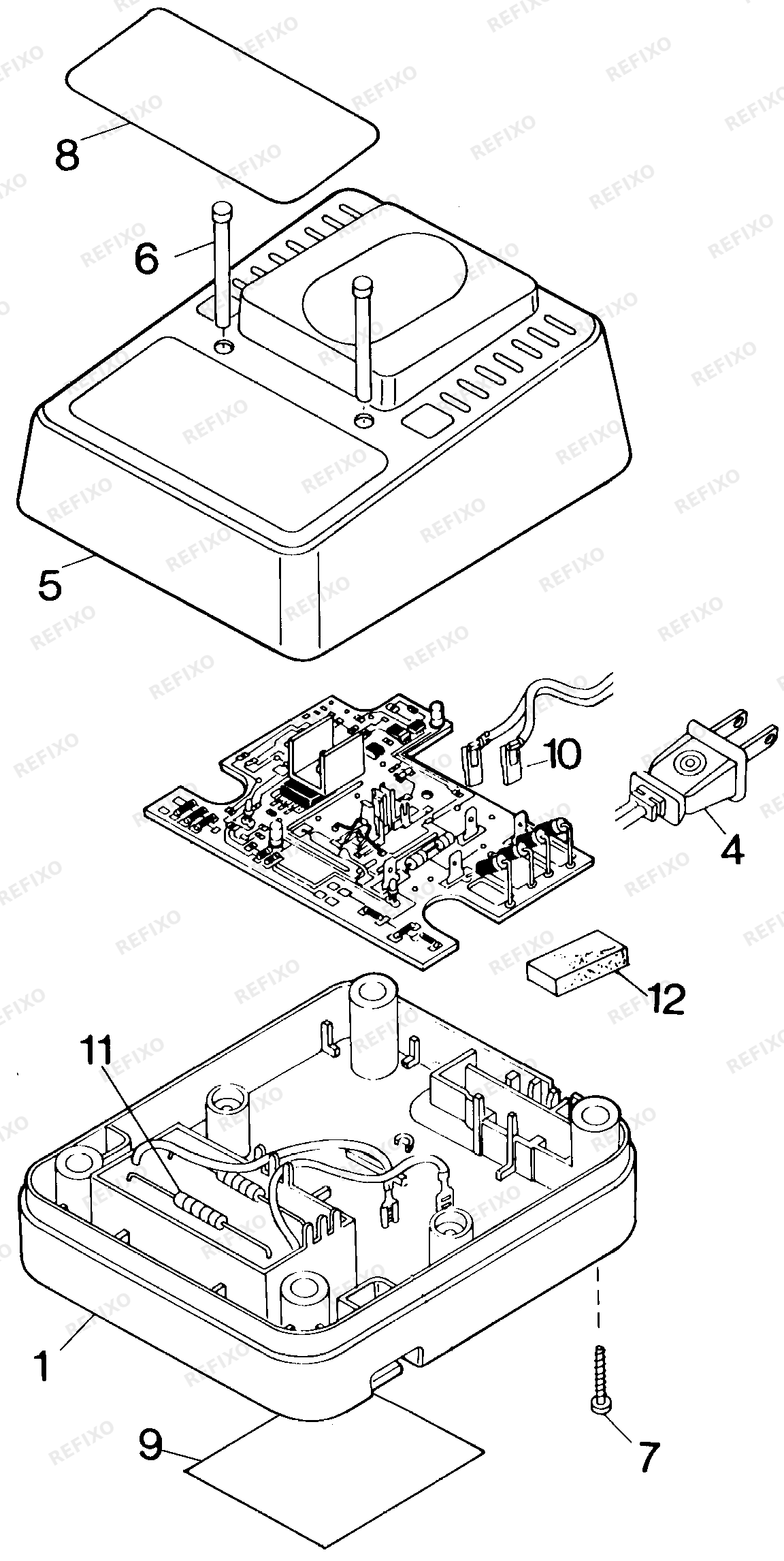 Black&Decker 1HR. UNIVOLT CHARGER 98014L-17 — схема запчастей