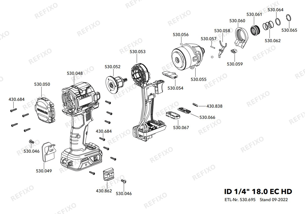 Деталировка Flex ID 14 18.0-EC-HD C — схема запчастей в разборе