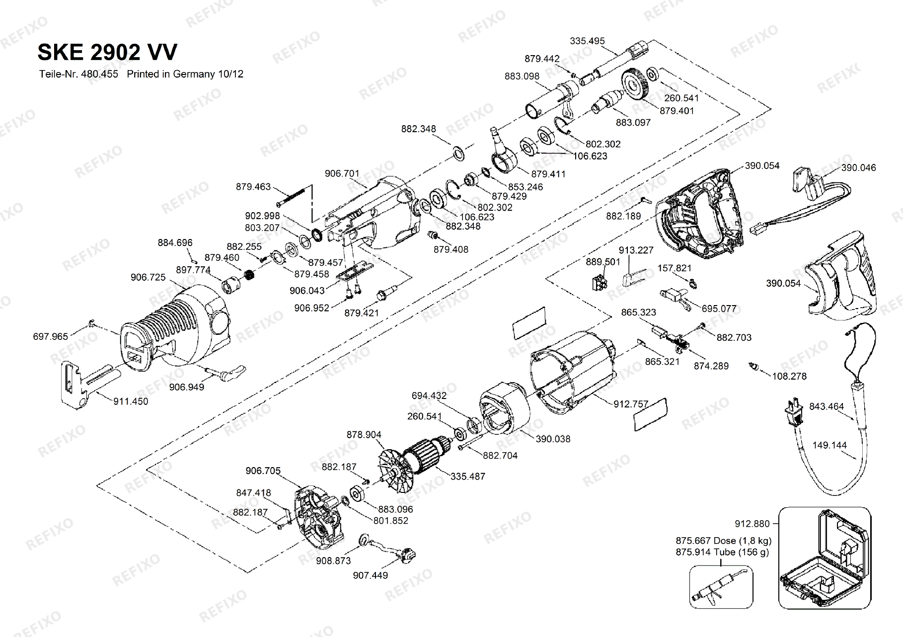 Деталировка Flex SKE 2902 VV 230CEE ab 01.10.2012 SKE2902VV — схема запчастей в разборе