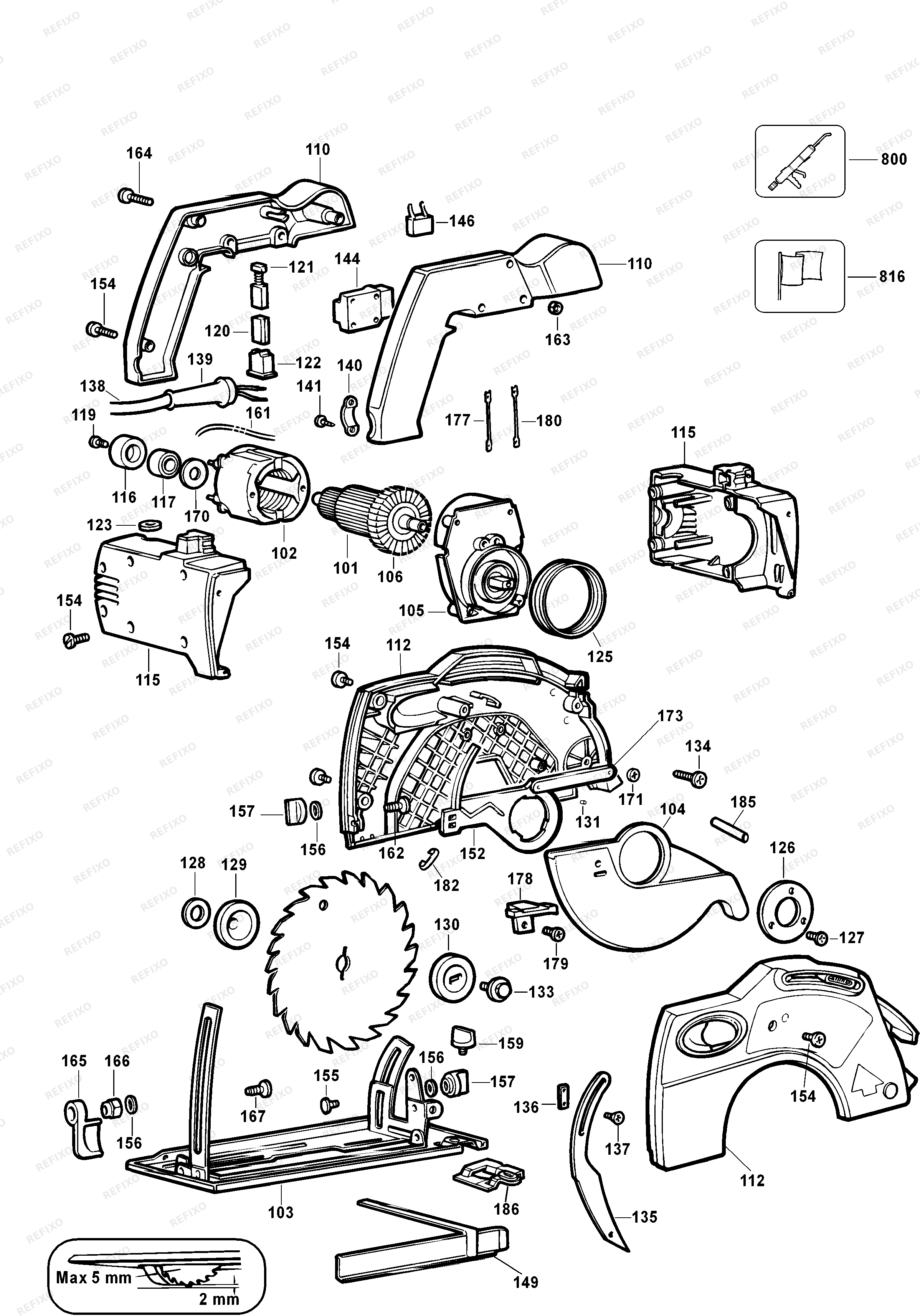 Black&Decker ДИСКОВАЯ ПИЛА 374456N — схема запчастей
