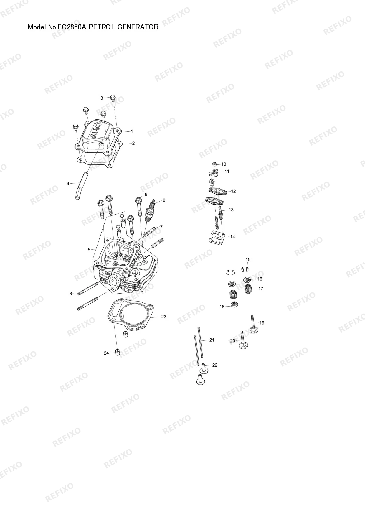 Деталировка MAKITA EG2850A — схема запчастей в разборе