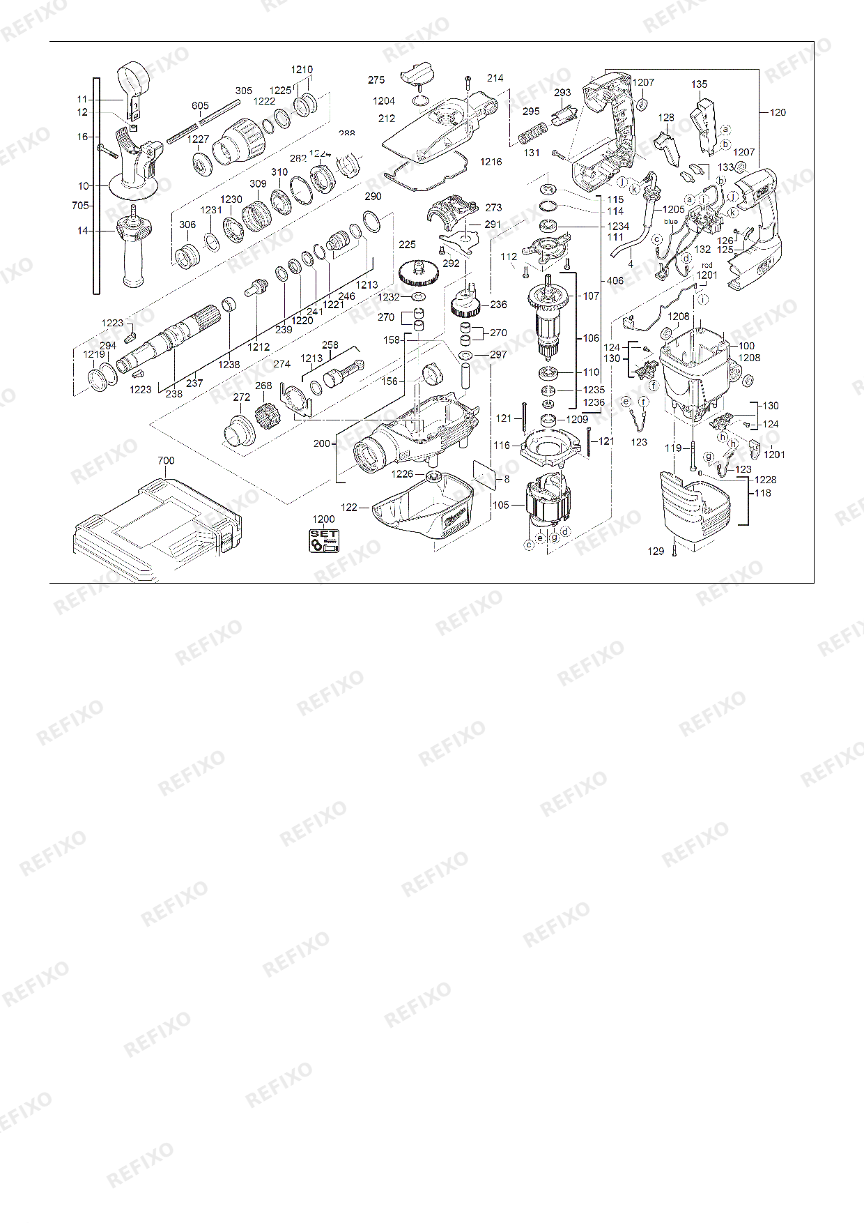 Деталировка MILWAUKEE K545S 4933405347 4000442205 — схема запчастей в разборе