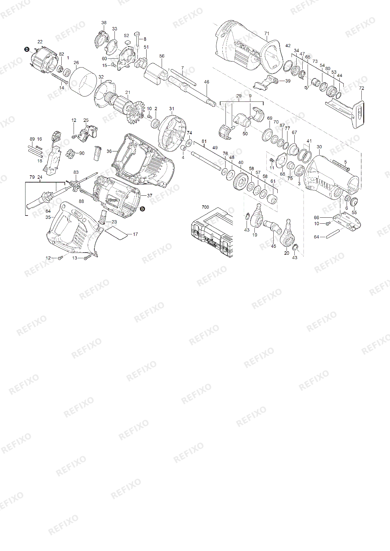 Деталировка MILWAUKEE SSPE1500X 4933428900 4000428901 — схема запчастей в разборе