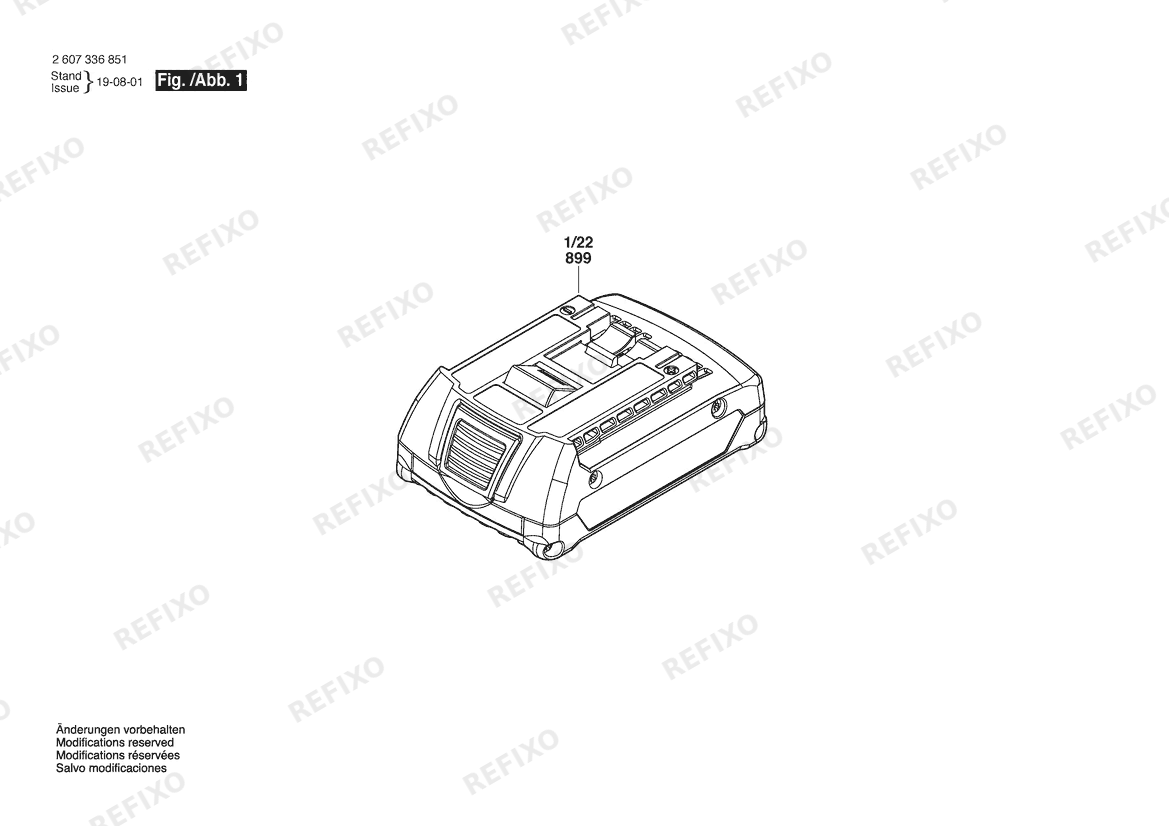 Деталировка Bosch Аккумуляторный -Paket GBA 18V 3.0Ah | 18 V (1 607 A35 073) — схема запчастей в разборе
