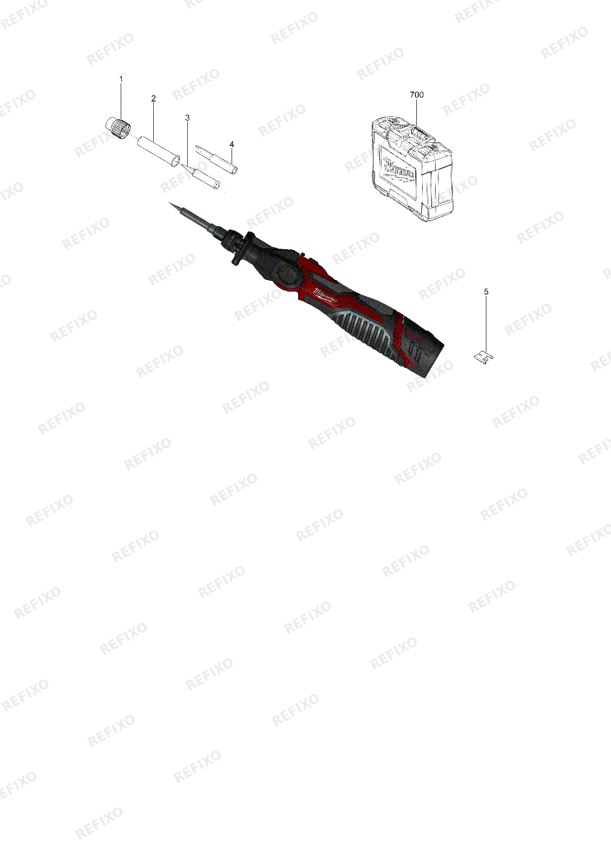 Деталировка MILWAUKEE M12SI 0 4933459760 4000481356 — схема запчастей в разборе