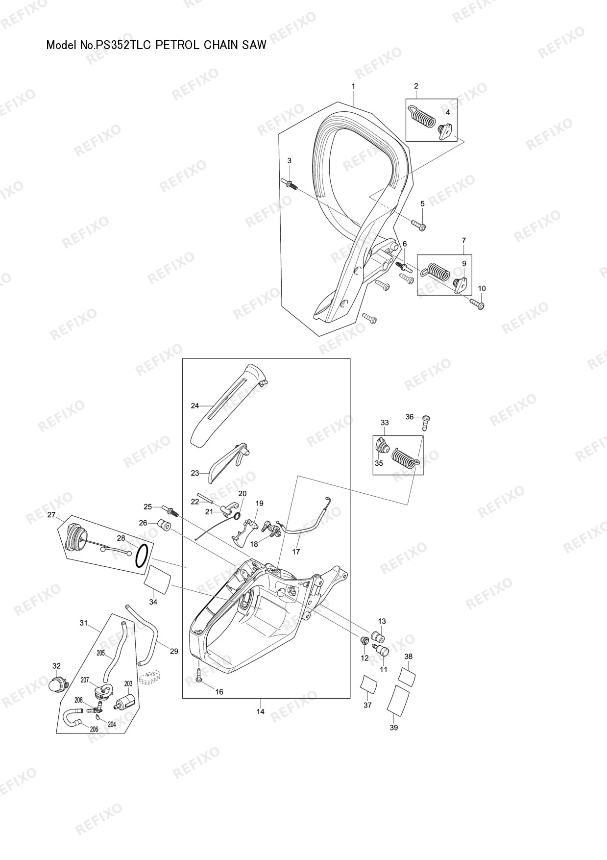 Деталировка MAKITA PS 352TLC — схема запчастей в разборе