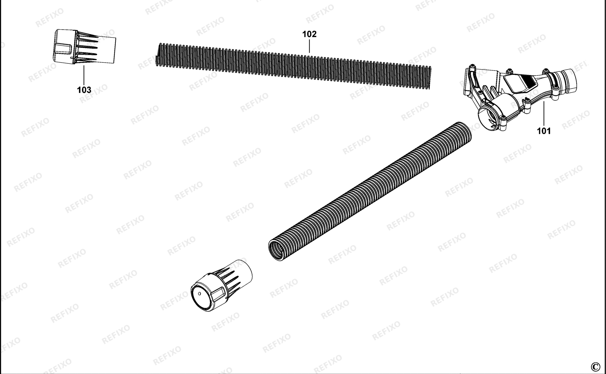 Деталировка DeWalt DWV9470-XJ TYPE 1 STAUBABSAUGERSATZ DWV9470-XJ DWV9470 — схема запчастей в разборе