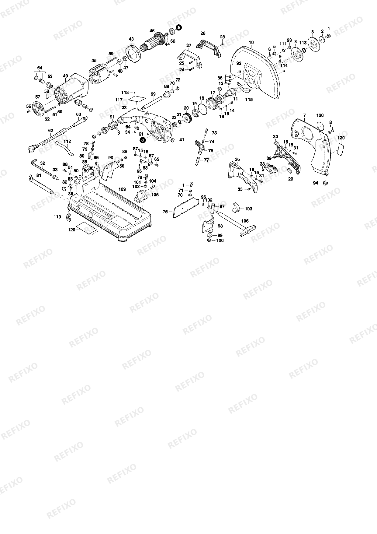 Деталировка MILWAUKEE CHS355 4933411760 4000411761 — схема запчастей в разборе