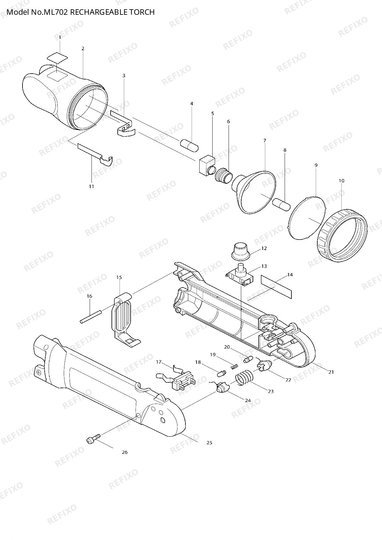 Деталировка MAKITA ML702 — схема запчастей в разборе