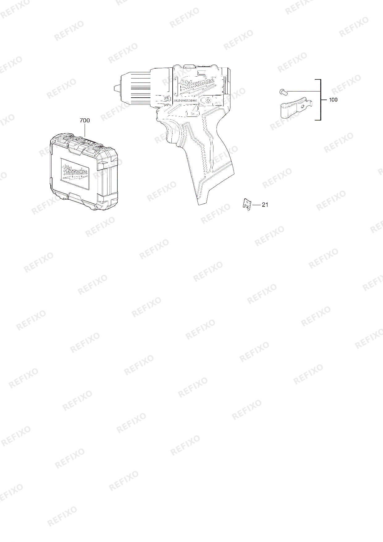Деталировка MILWAUKEE M12BLDDRC 0 4933499683 4000505317 — схема запчастей в разборе