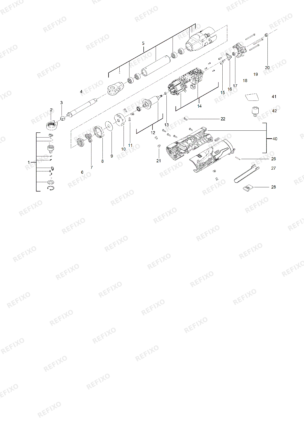 Деталировка MILWAUKEE M12FIR38LR 0 4933471500 4000481130 — схема запчастей в разборе