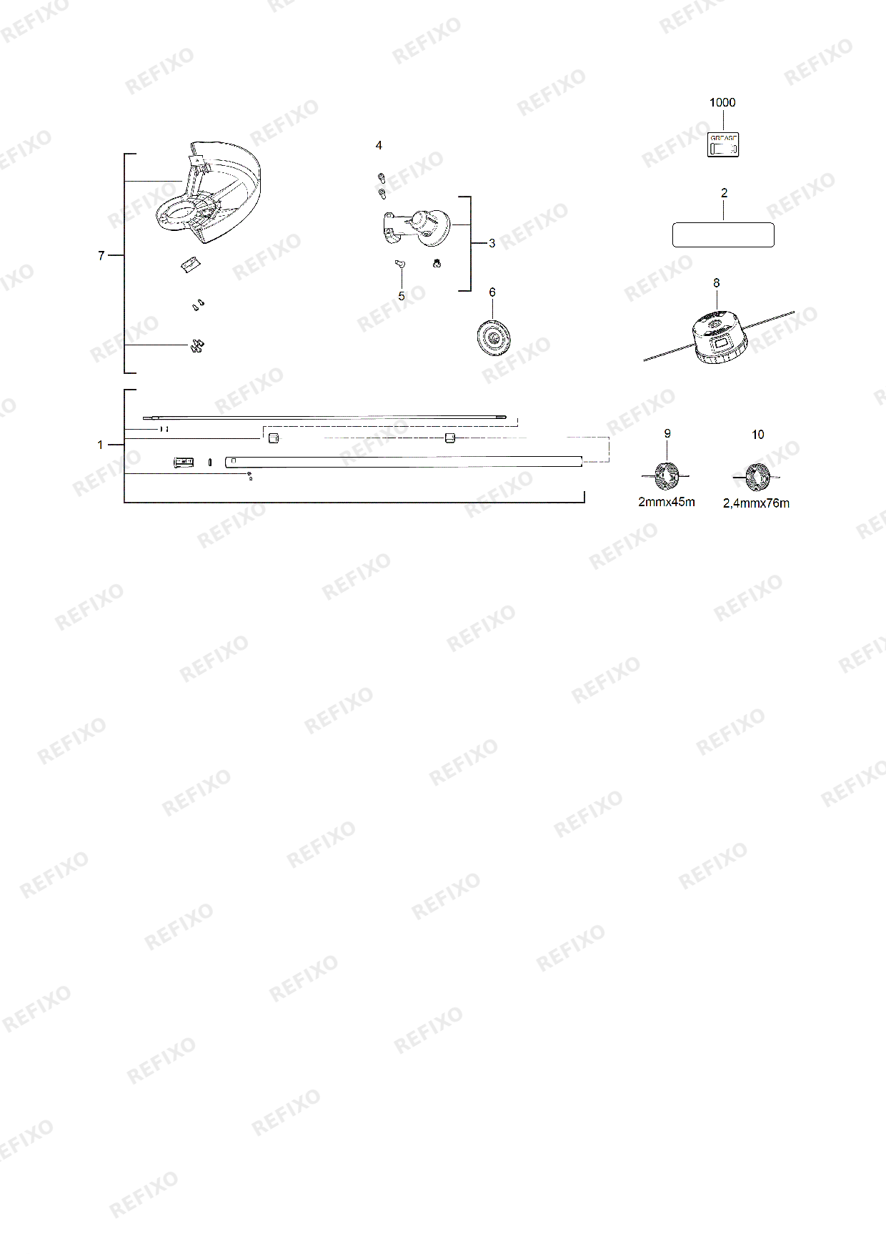 Деталировка MILWAUKEE M18FOPHLTKIT 0 4933464956 4000491606 — схема запчастей в разборе