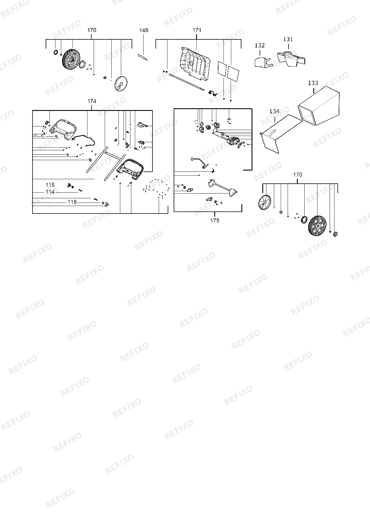 Деталировка MILWAUKEE M18F2LM53 0 4933479584 4000497258 — схема запчастей в разборе
