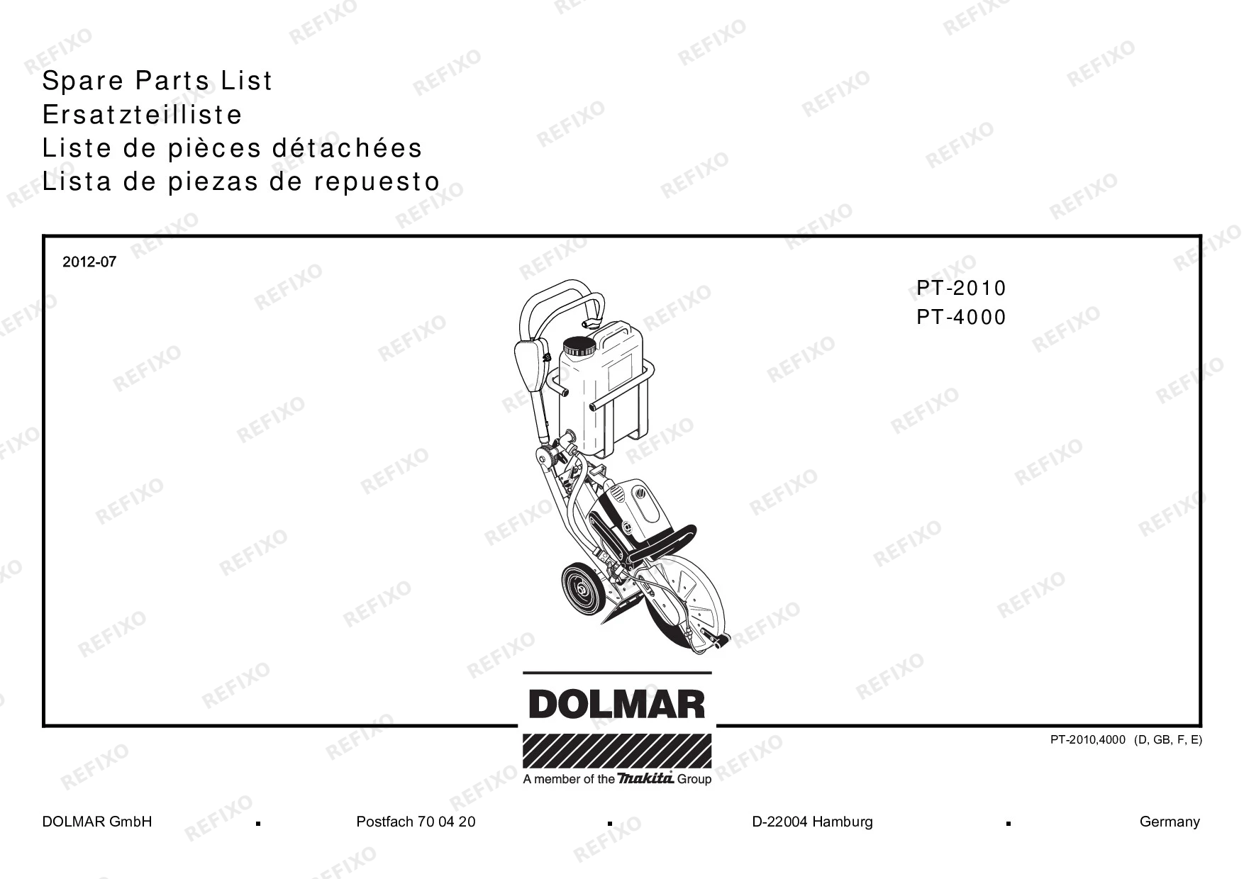 Деталировка MAKITA PT 2010 — схема запчастей в разборе