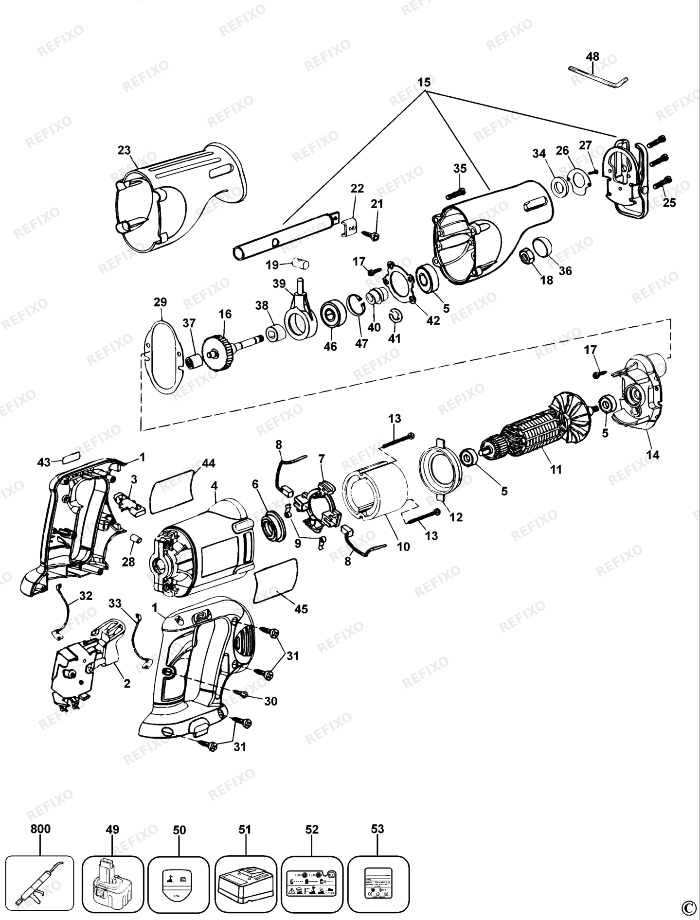 Деталировка DeWalt DW938K-DE TYPE 1 CUTSAW DW938K-DE DW938K — схема запчастей в разборе