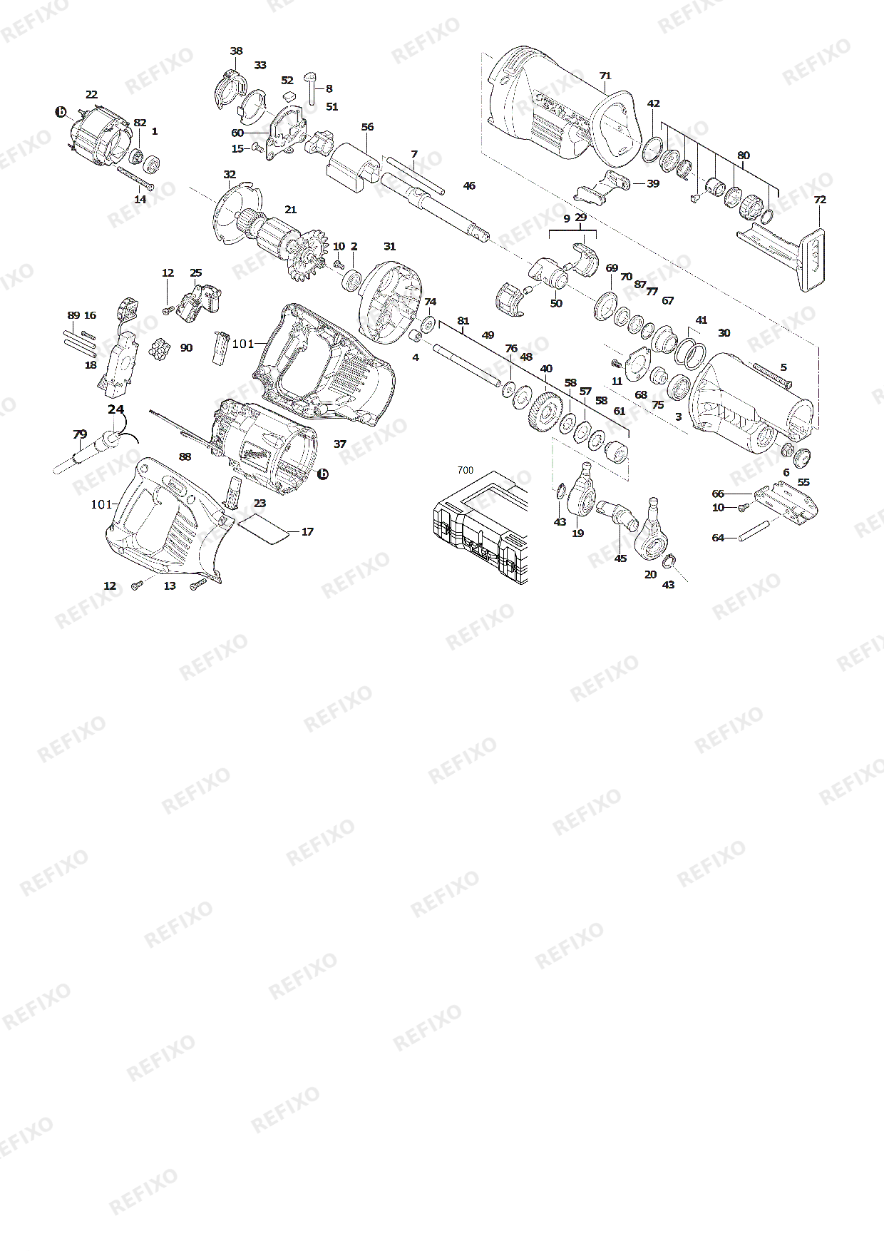 Деталировка MILWAUKEE SSPE1500X 4933428900 4000503351 — схема запчастей в разборе