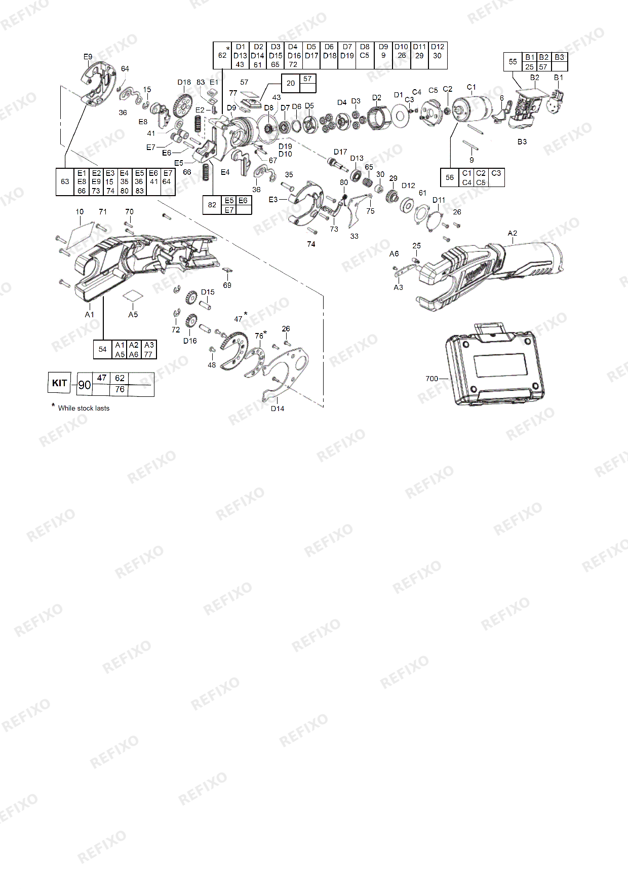 Деталировка MILWAUKEE C12PC 0 4933411920 4000411091 — схема запчастей в разборе