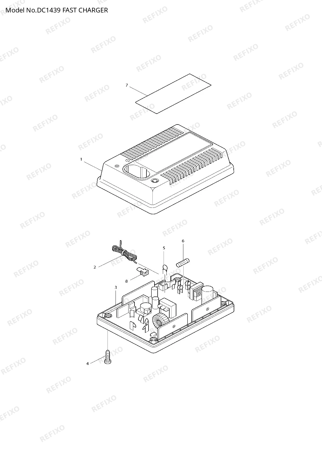 Деталировка MAKITA DC1439 — схема запчастей в разборе