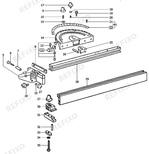 Деталировка Festool BASIS LA 650 489605 — схема запчастей в разборе
