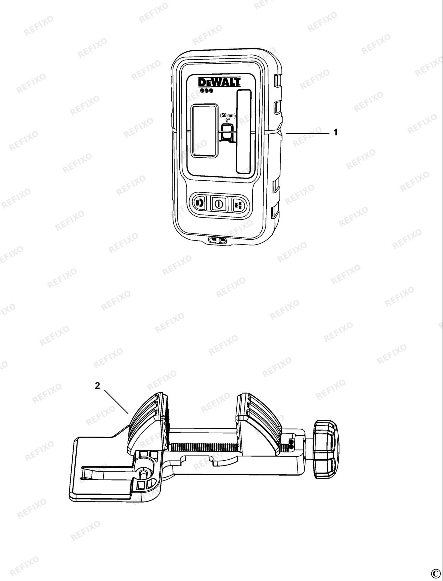 Деталировка DeWalt DE0892-QW TYPE 1 DIGITAL LASER DETECTOR DE0892-QW DE0892 — схема запчастей в разборе