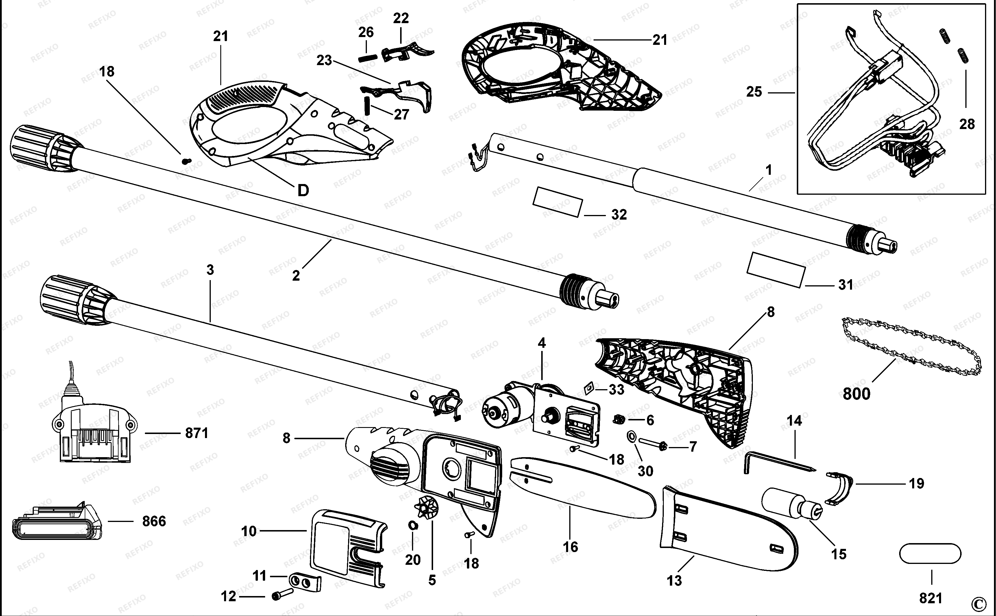 Black&Decker Ð¡Ð£Ð§ÐÐÐ ÐÐ PS1820L1 — схема запчастей